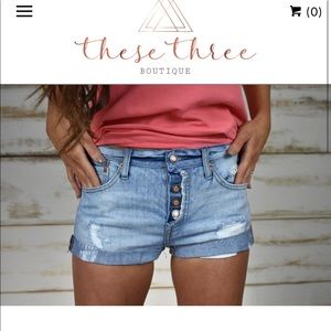 These Three boutique Denim Shorts